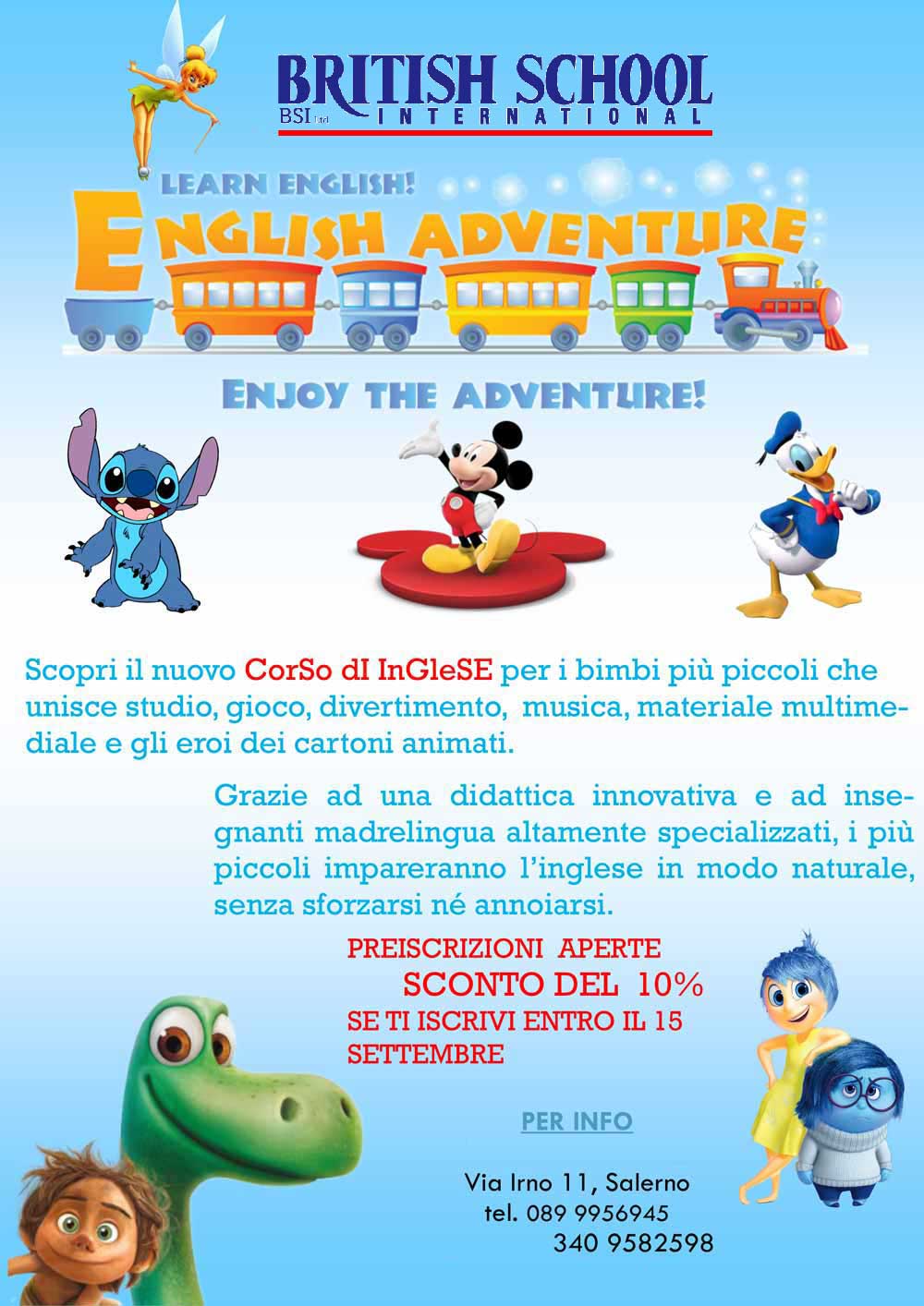 corso per bimbi del British School International Salerno